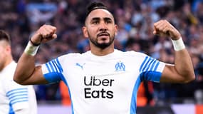 Dimitri Payet au Vélodrome avec l'OM, le 7 avril 2022