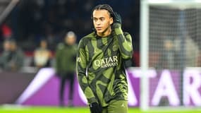 Ethan Mbappé à l'entraînement avec le PSG, janvier 2024