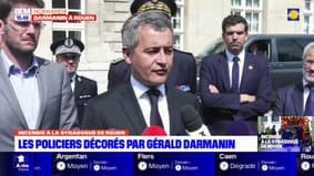 Synagogue de Rouen: Gérald Darmanin salue un geste "extrêmement courageux" des policiers