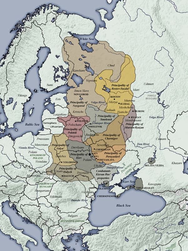 La Rus' de Kiev vers 1050.