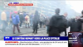 Paris: une commissaire de police et une gendarme blessées, ainsi qu'un manifestant 