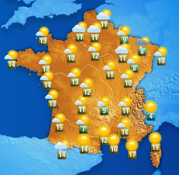 Les températures de ce mardi après-midi Les températures de ce mardi après-midi