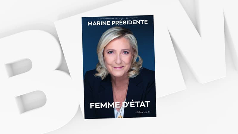 Présidentielle: l'affiche de campagne de Marine Le Pen dévoilée