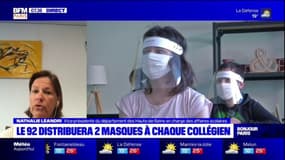 "Nous ne pouvons pas laisser certains collégiens faire une rentrée sans masque": Nathalie Léandri, vice-présidente des Hauts-de-Seine