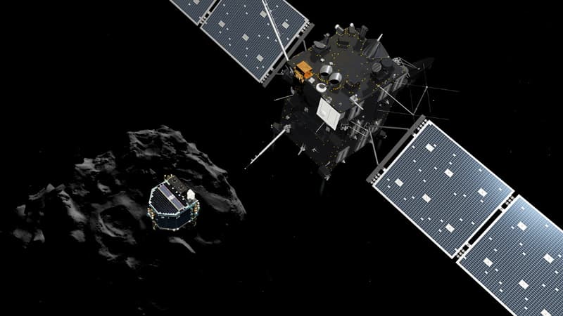 Avant de tenter de s'accrocher à sa comète, le robot Philae va effectuer une descente de sept heures à une vitesse comprise entre 3 et 4 kilomètres par heure.