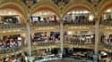 Vue de l'intérieur des Galeries Lafayette.