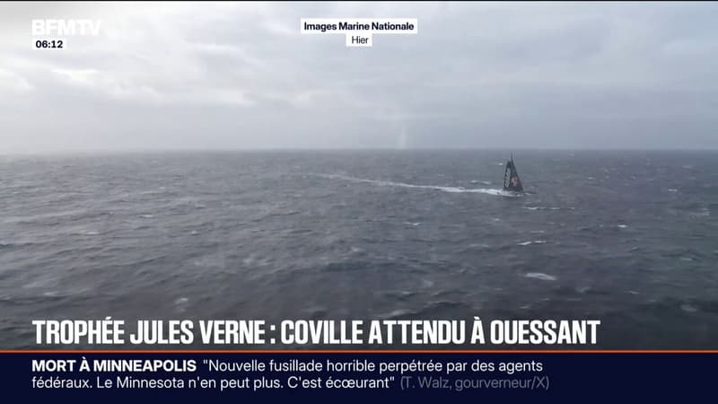 Thomas Coville et son équipage attendus ce dimanche matin à Brest pour boucler leur tour du monde à la voile