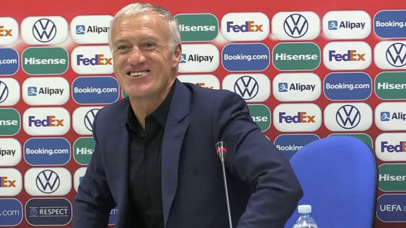 Equipe de France: Deschamps éclate de rire après une question kazakhe sur Benzema