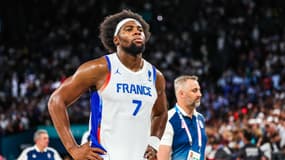 Le basketteur françaisi Guerschon Yabusele en demi-finale des JO de Paris, le 10 août 2024