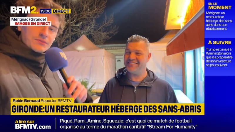 Mérignac: un restaurateur héberge des sans-abris dans son établissement