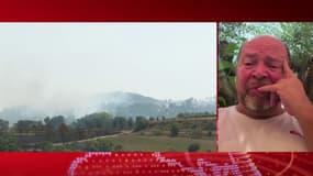 Gilles Goujon sur BFMTV, ce jeudi 7 août 2025, en direct de Fontjoncouse dans l'Aude. 