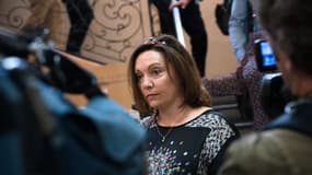 Agnès Maulard-Lelong, le mardi 24 septembre 2013, quittant le tribunal de Taarscon.