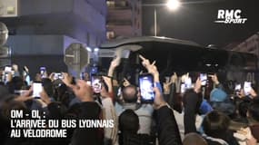 OM – OL : L’arrivée du bus lyonnais au Vélodrome