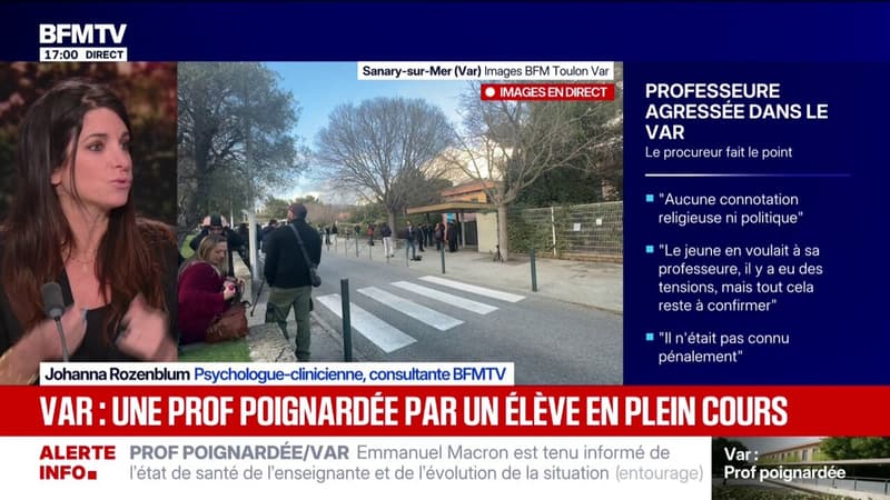 Professeure poignardée à Sanary-sur-Mer: "On va maintenant regarder si il était dans une famille dysfonctionnelle", explique Johanna Rozenblum, psychologue et clinicienne