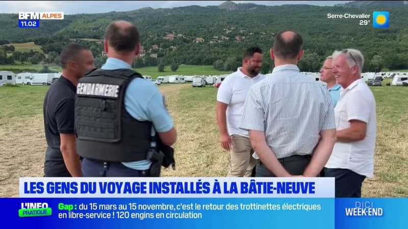 Hautes-Alpes: les gens du voyage installés à La Bâtie-Neuve 