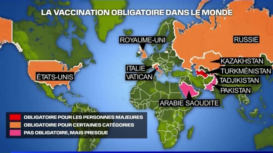 Covid-19: ces pays qui ont choisi d'imposer la vaccination
Covid-19: ces pays qui ont choisi d'imposer la vaccination