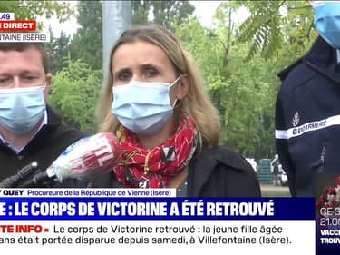 Isère: la procureure de la République de Vienne "pas en mesure de confirmer qu'il s'agit du corps de Victorine"