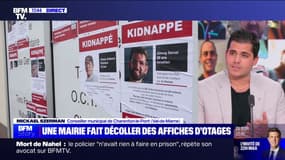 "On s'est fait verbaliser par sa police municipale": Mickaël Szerman, conseiller municipal de Charenton-le-Pont (Val-de-Marne), accuse le maire de la ville de faire décoller les affiches d'otages du Hamas