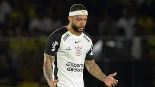 Memphis Depay lors du match Mirassol-Corinthians (2-1, championnat brésilien), le 10 mai 2025