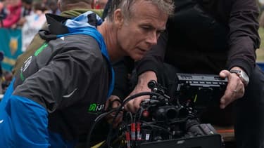 Franck Dubosc sur le tournage de Tout le monde debout.