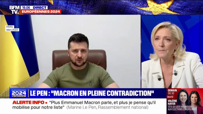 Marine Le Pen sur Volodymyr Zelensky: 