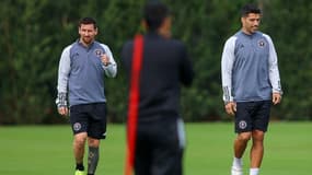 Lionel Messi et Luis Suarez à l'entraînement avec l'Inter Miami