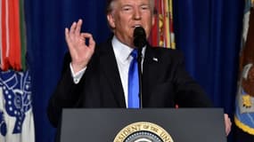 Le président américain Donald Trump à Arlington, en Virginie le 21 août 2017