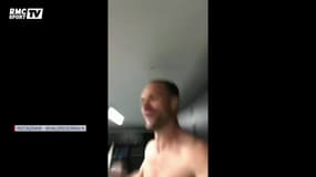 Les Marseillais fêtent leur qualification dans les vestiaires