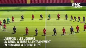 Liverpool : Les joueurs un genou à terre à l'entraînement en hommage à George Floyd