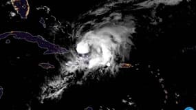 L'ouragan Isaias au-dessus de la République dominicaine le 31 juillet 2020.