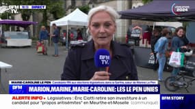 "Au Rassemblement national et en politique s'appeler Le Pen c'est bien", réagit Marie-Caroline Le Pen sur sa candidature aux élections législatives