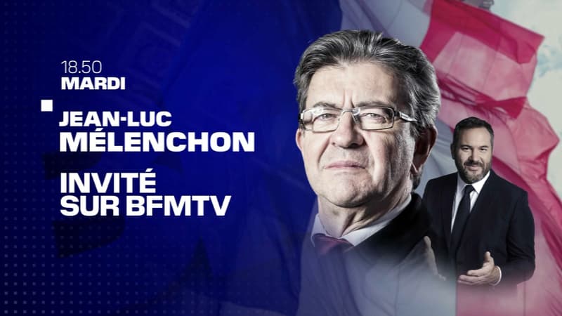 Jean-Luc Mélenchon sera l'invité de Bruce Toussaint sur BFMTV en direct mardi à 18h50