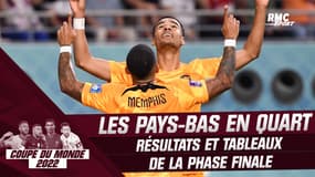 Coupe du monde 2022 : Les Pays-Bas en quart, résultats et tableaux de la phase finale