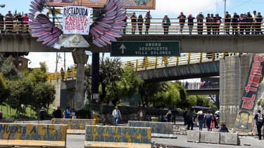Des partisans de l'ex-président Evo Morales ce mardi.