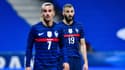 Benzema et Griezmann lors de France-Galles