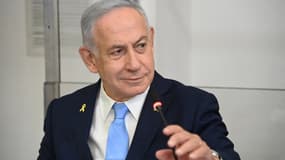 Benjamin Netanyahu au tribunal à son procès pour corruption, le 12 mars 2025 à Tel-Aviv