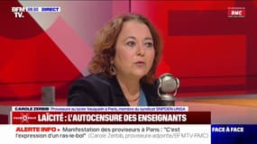 "Ce n'est pas admissible": Carole Zerbib (SNPDEN-UNSA) regrette l'autocensure de certains professeurs 