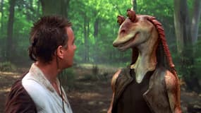 Jar Jar Binks et Obi-Wan Kenobi