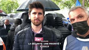 Maxime Brandstaetter est en direct de la manifestation des policiers devant l'Assemblée Nationale