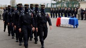 Les funérailles du gendarme Arnaud Blanc, le 31 mars 2023 