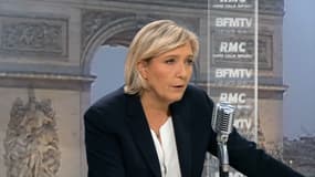Marine Le Pen était l'invitée de Jean-Jacques Bourdin sur RMC et BFMTV.