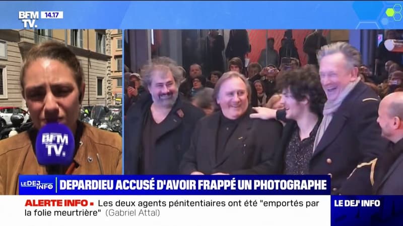 Regarder la vidéo Gérard Depardieu accusé d'avoir frappé un photographe italien à Rome