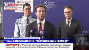 Clément Beaune sur les fausses alertes à la bombe: "Nous aurons la plus grande fermeté dans la réponse à chacune de ces alertes"