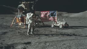 Un astronaute de la mission Apollo 17, la dernière à s'être posée sur la Lune. 