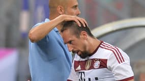 Pep Guardiola et Franck Ribéry