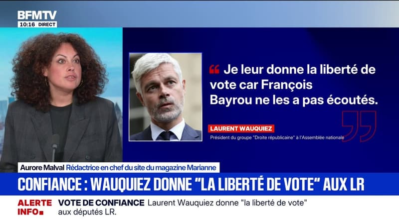 Vote de confiance: Laurent Wauquiez donne 