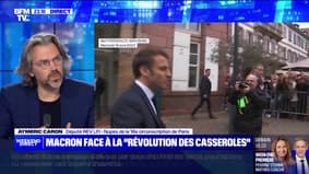 Pour Aymeric Caron, député REV-LFI, "[Emmanuel Macron] est devenu insupportable aux  yeux des gens"