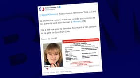 Une jeune fille de 22 ans a disparu à Lyon mardi 26 janvier.