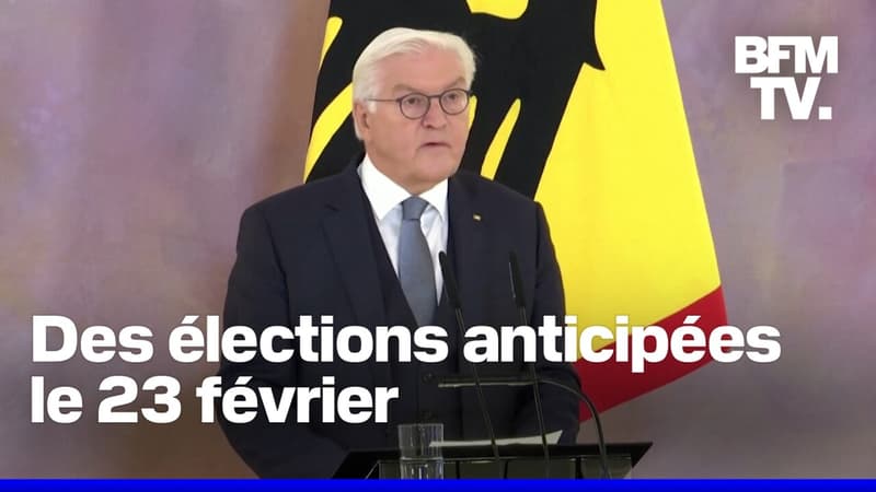 Le président allemand annonce la dissolution du Parlement et de nouvelles élections législatives