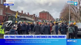 Strasbourg: les tracteurs bloqués à distance du parlement européen